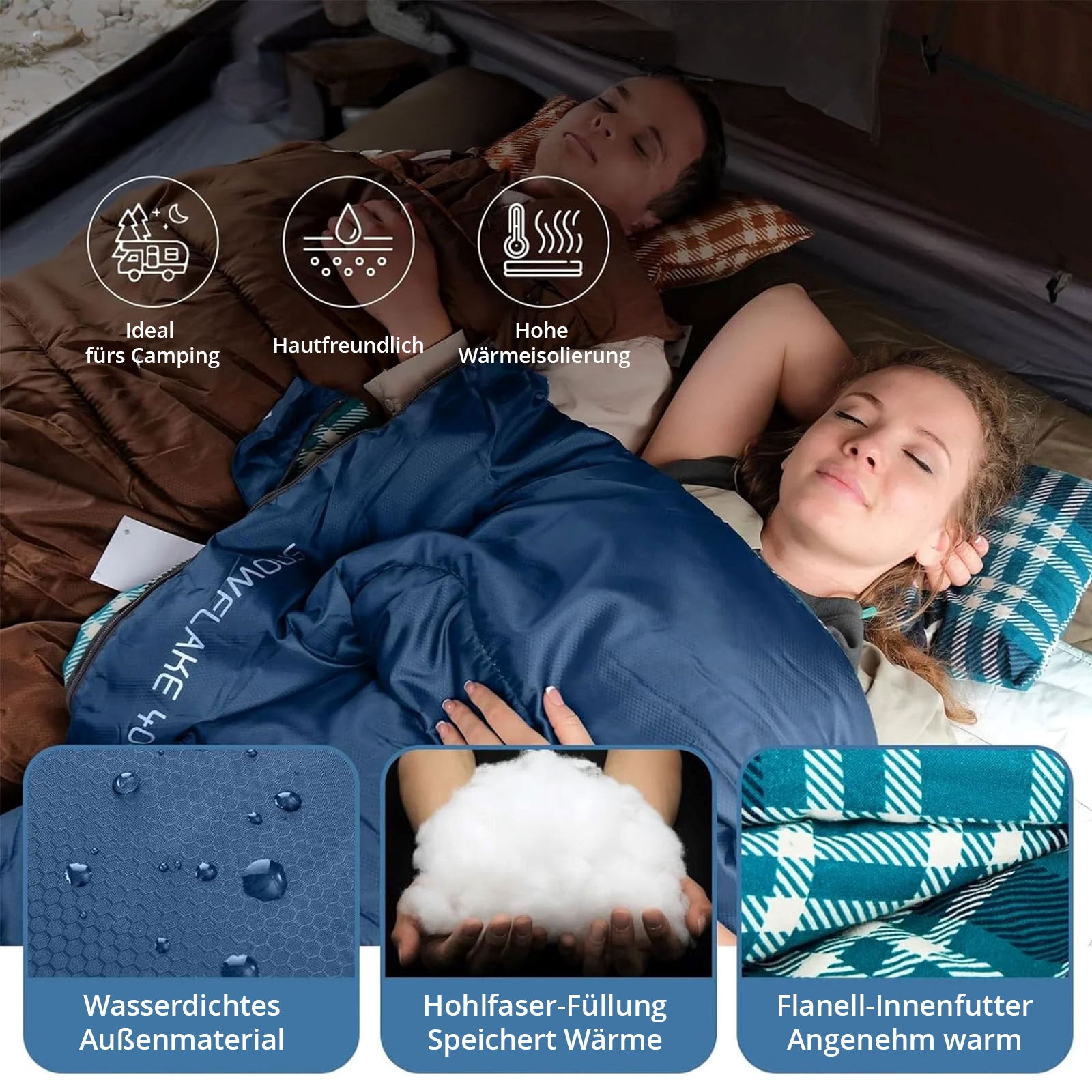 Deckenschlafsack Snowflake 400