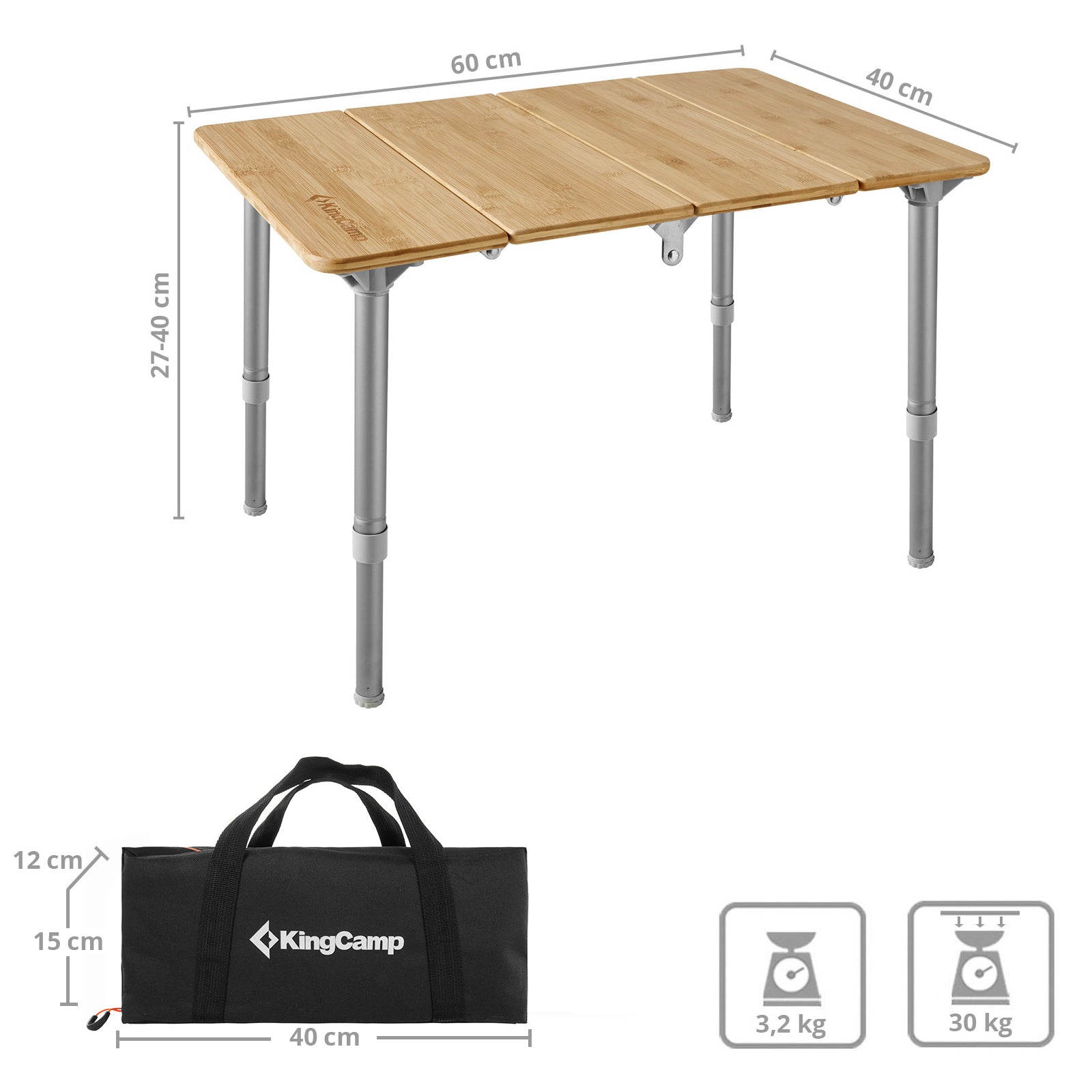 Folding table Bamboo Table XS