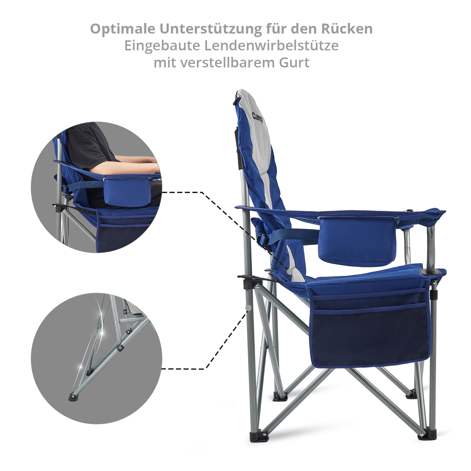 Chaise de camping de luxe