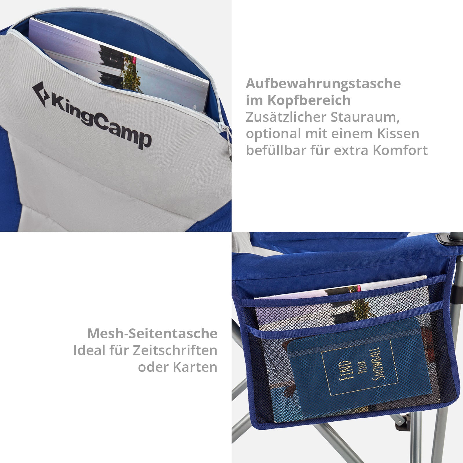 Chaise de camping de luxe