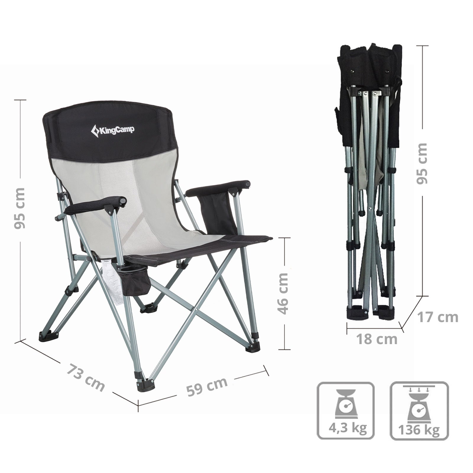Camping Chair Hard Armrest Chair