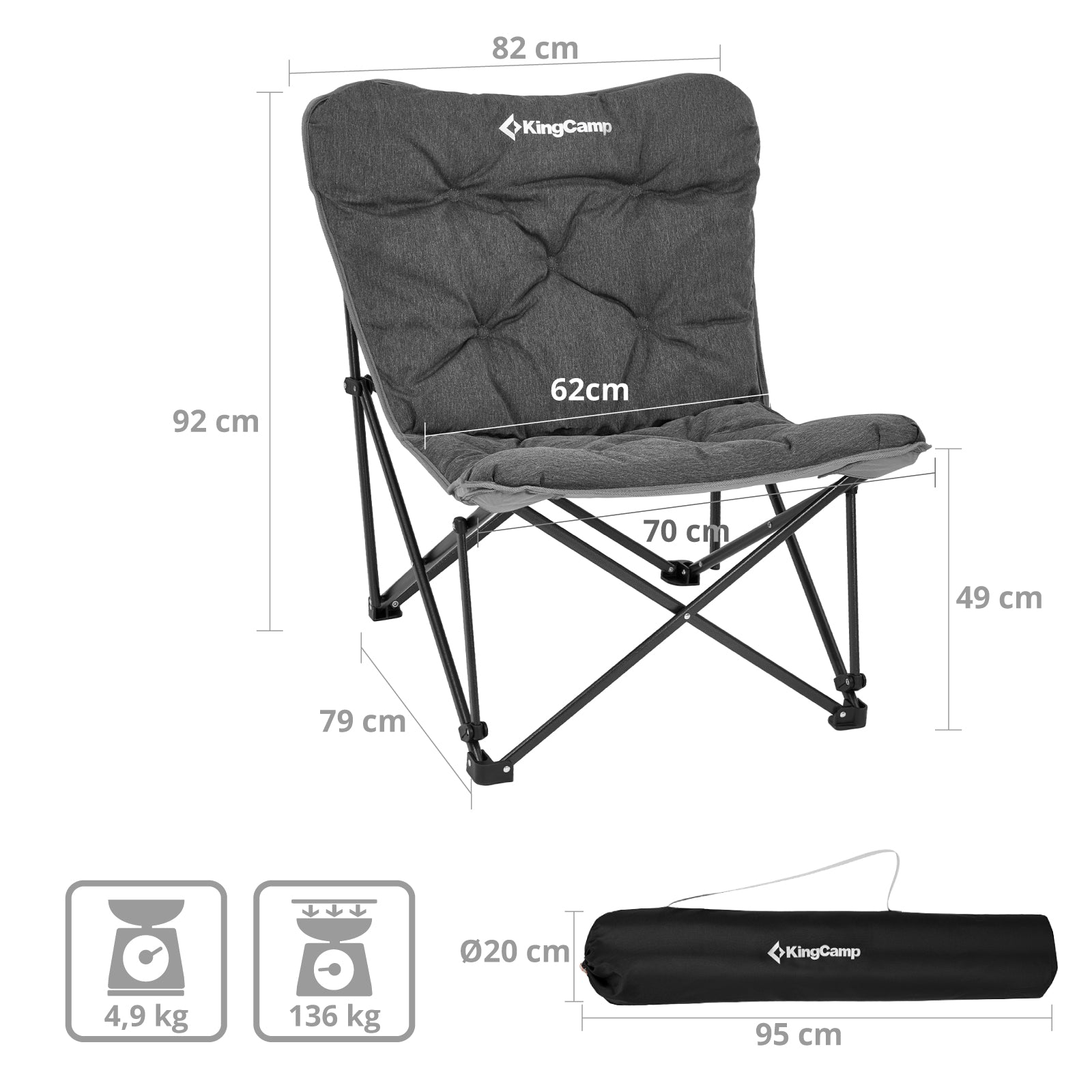 Lindon Relax camping chair