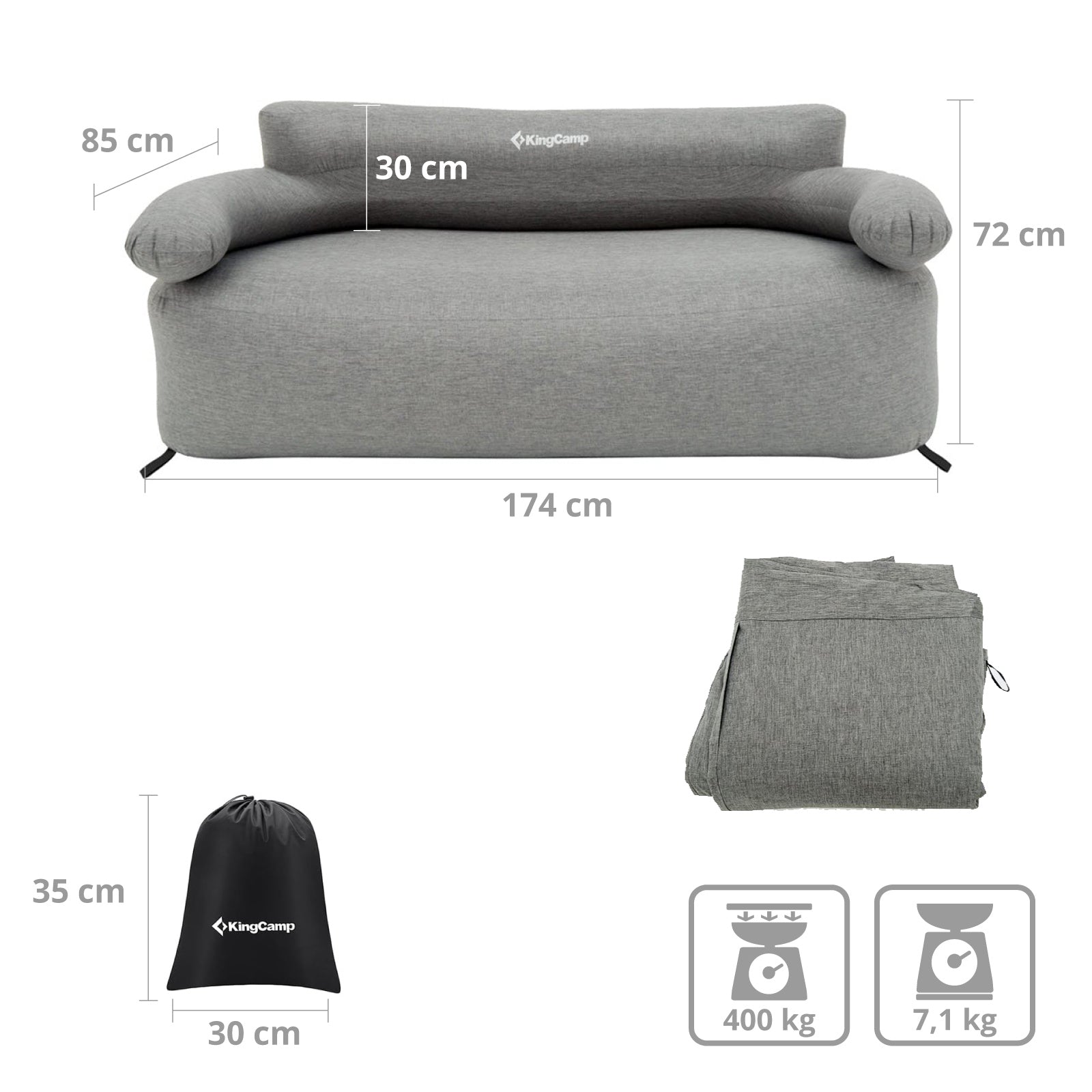 Camping couch Air Sofa Granite