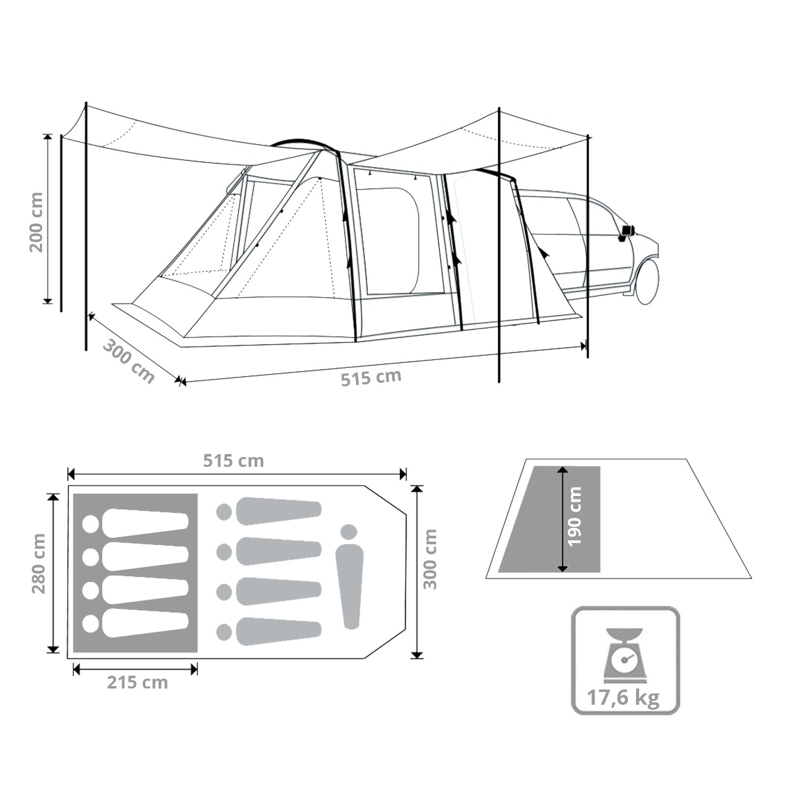 Capri rear tent
