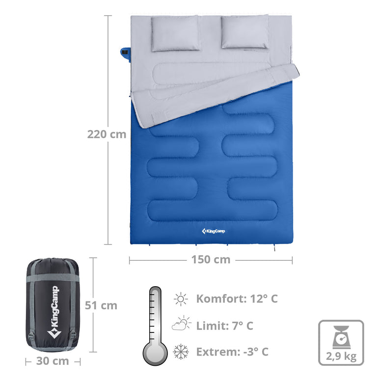 Double sleeping bag blanket Oxygen 250D