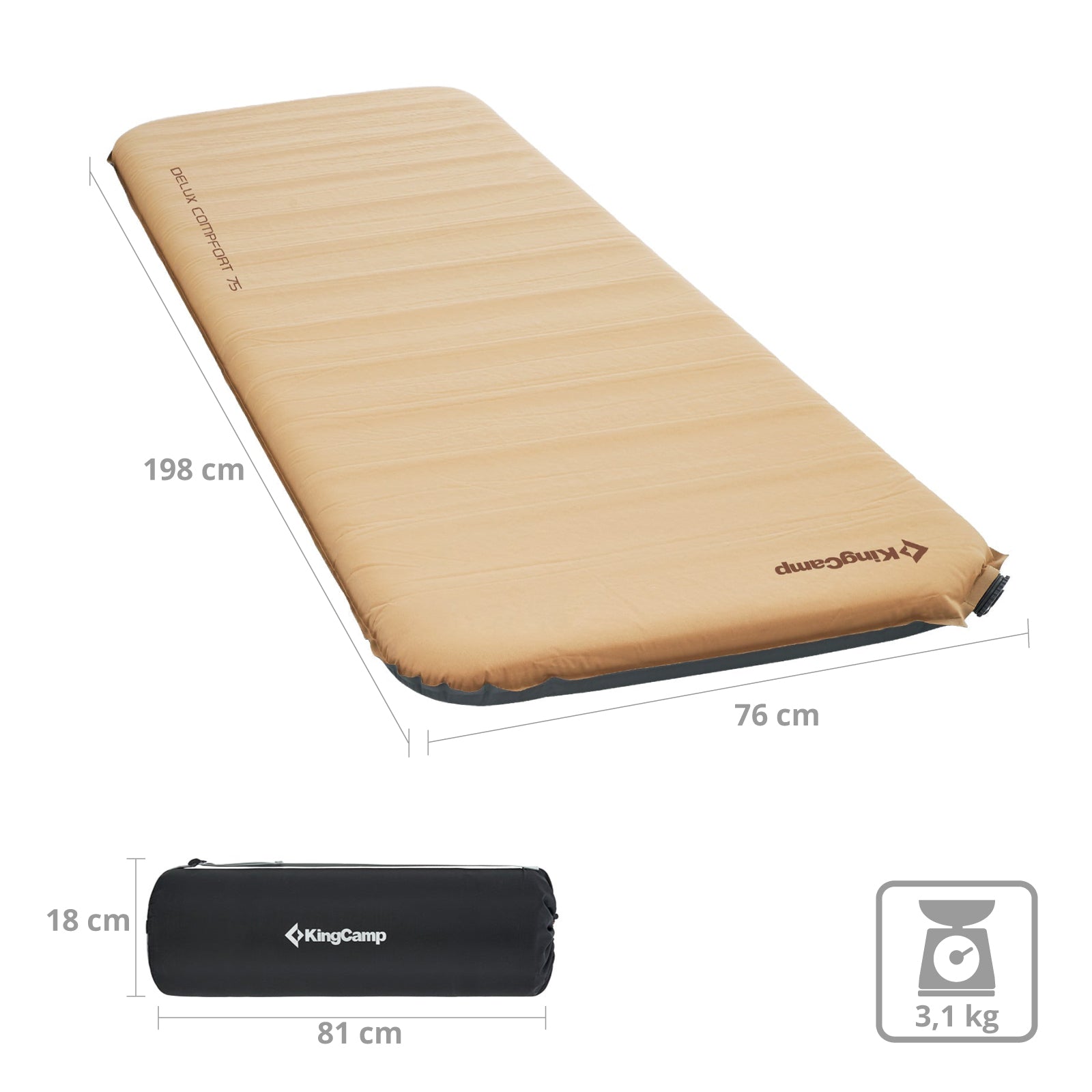 Premium self-inflating sleeping mat
