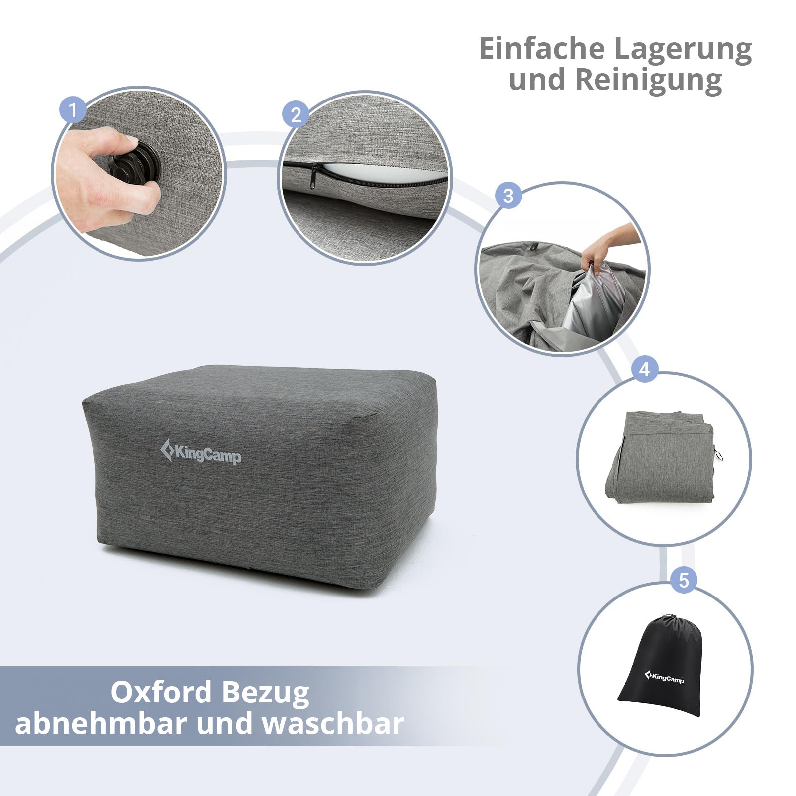 Camping seat Air Cube Granite
