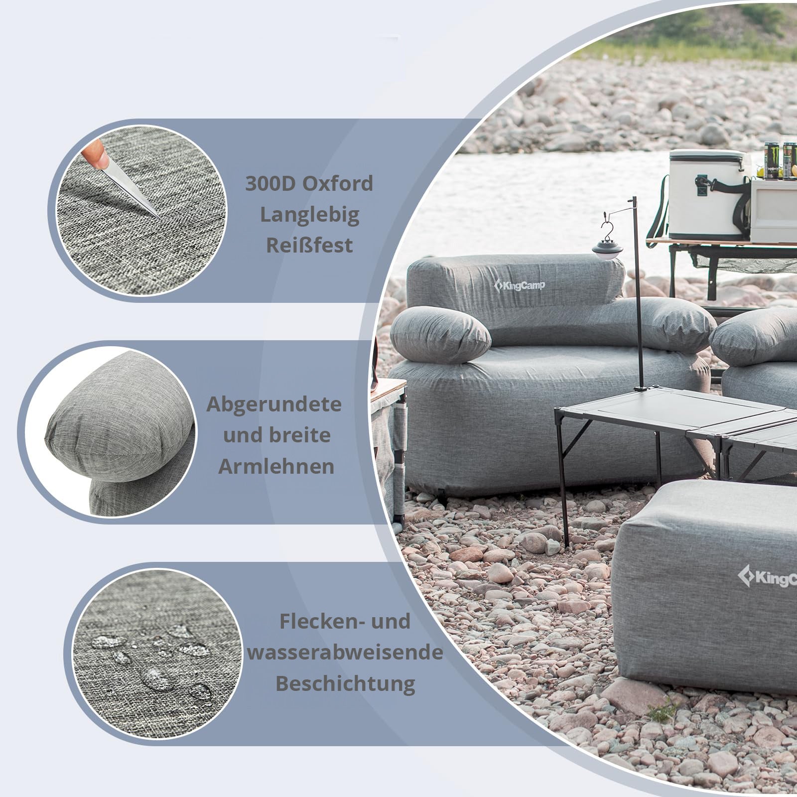 Air Lounger Granite camping chair