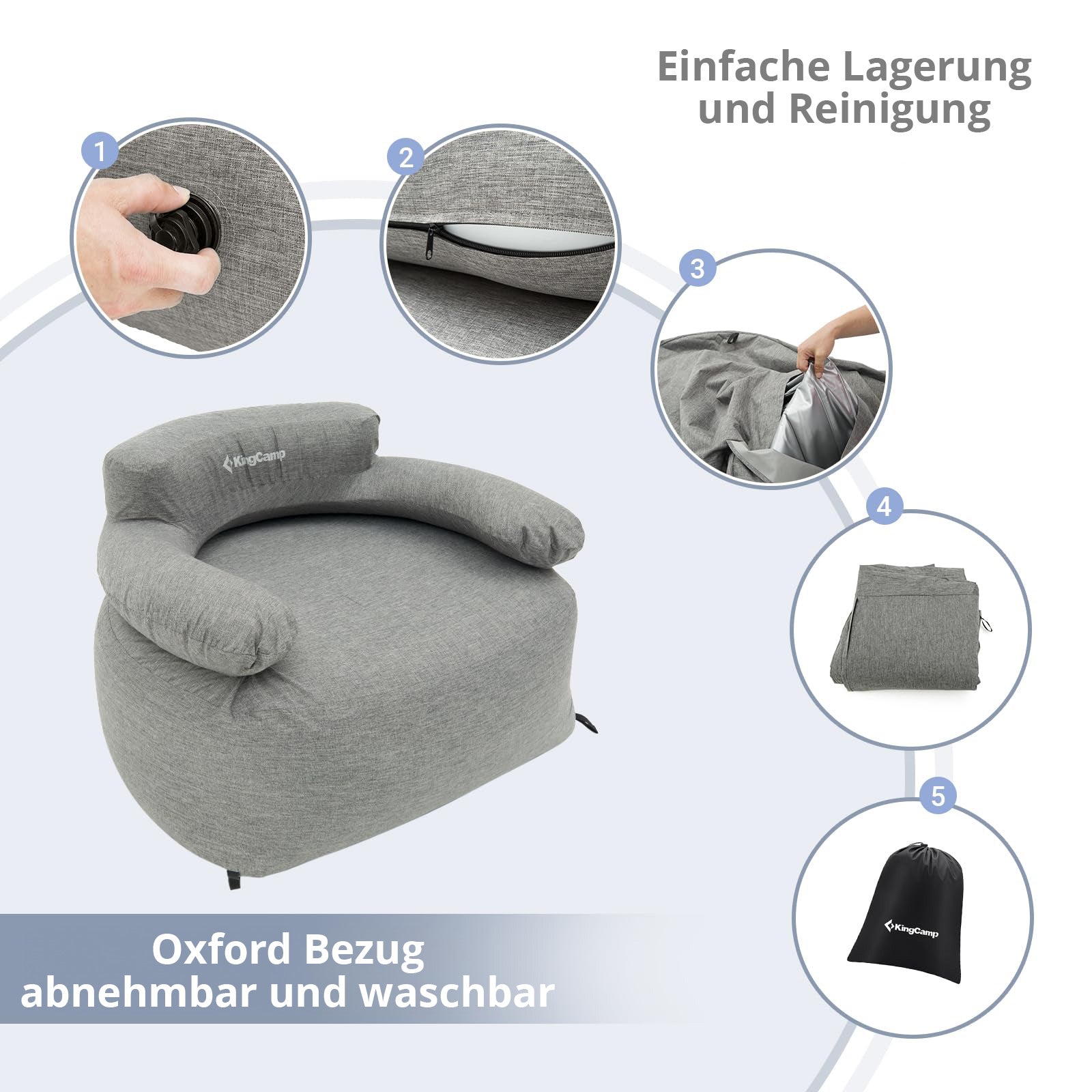 Air Lounger Granite camping chair