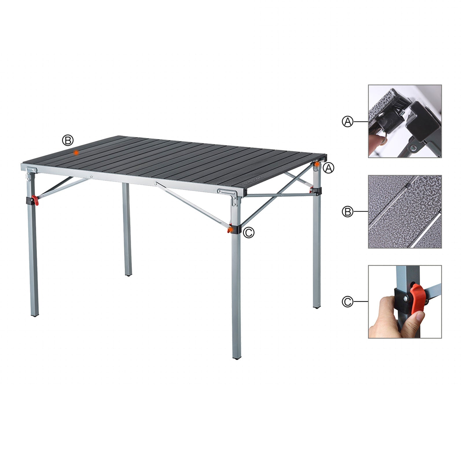 Compact opvouwbare tafel 