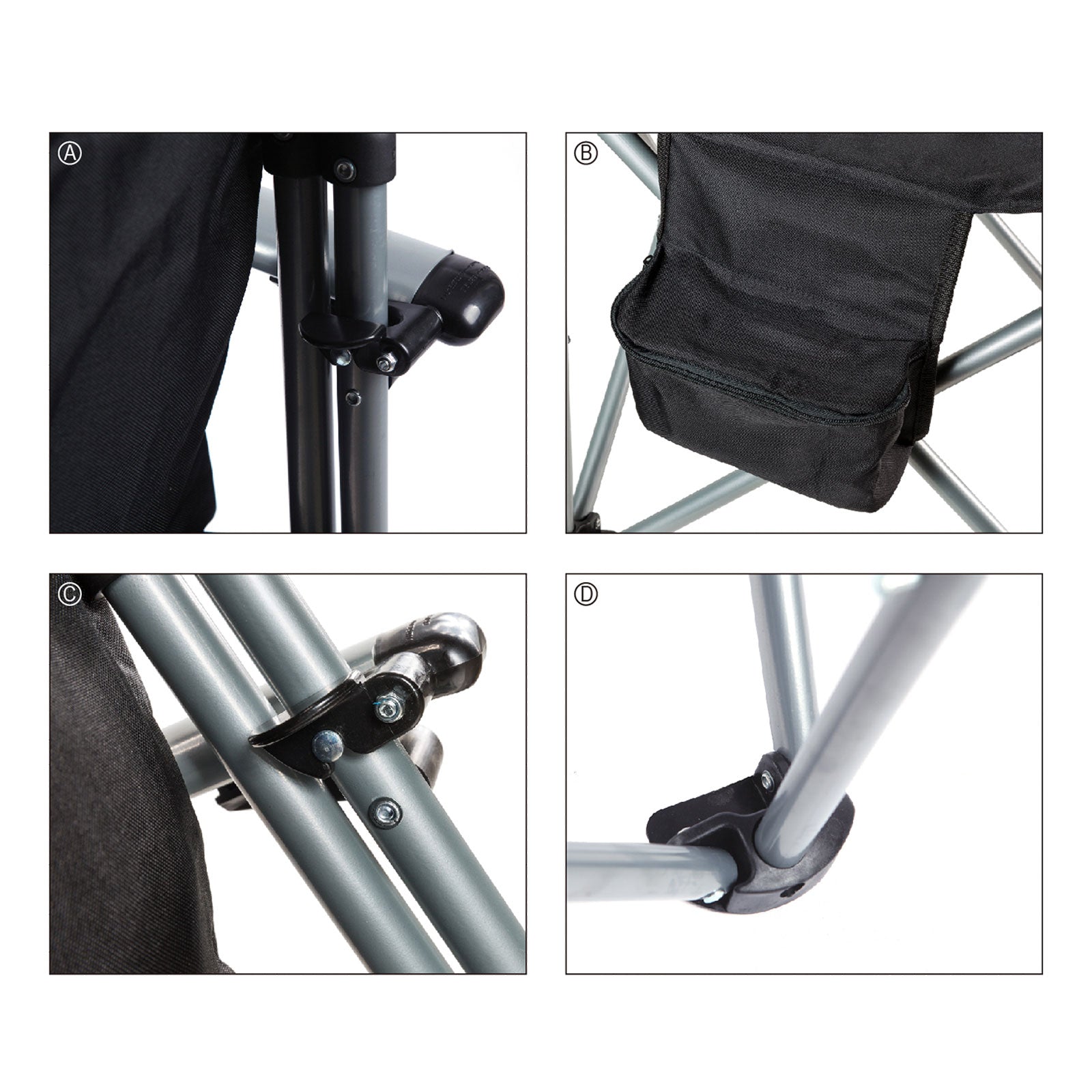 Campingstoel Deluxe stoel met harde armleuning 