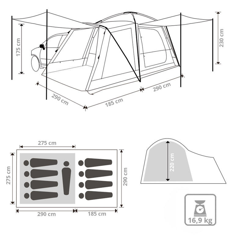 Meilfi Plus rear tent